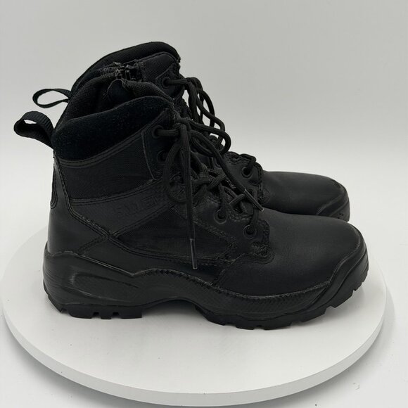 5.11 ATAC 2.0 Boots Womens Size 8 Black Tactical Zip Up Side Leather Duty Work - Picture 2 of 8